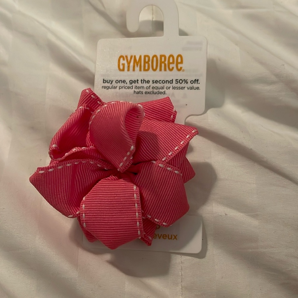 Gymboree pink flower clip